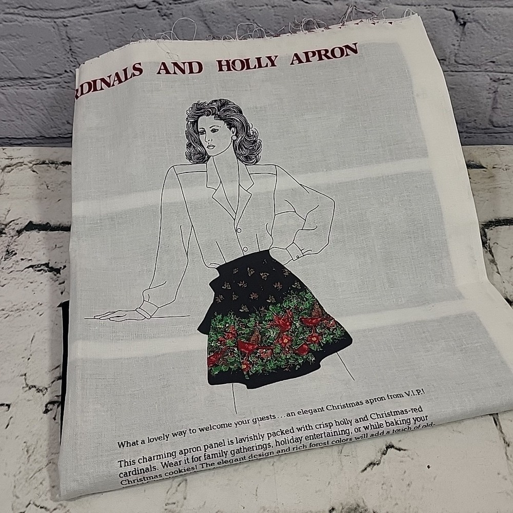 Vintage Christmas Apron Making Pattern Fabric DIY Holiday Craft